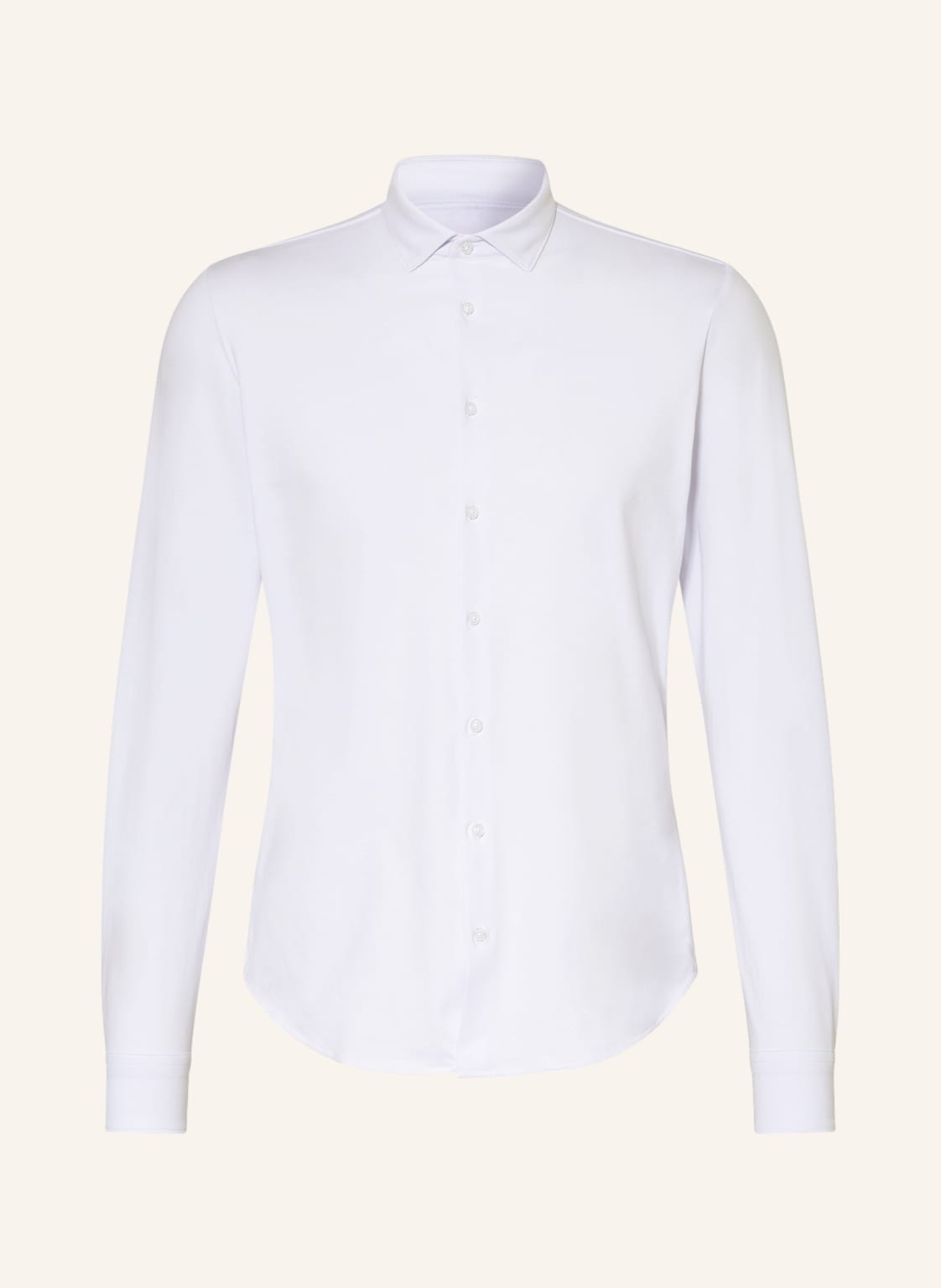 Image of q1 Manufaktur Jerseyhemd Slim Fit weiss