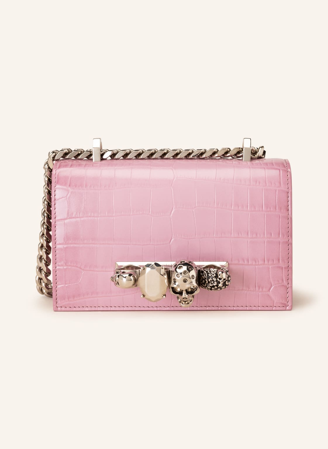 Image of Alexander Mcqueen Umhängetasche Jewelled Satchel Mini rosa