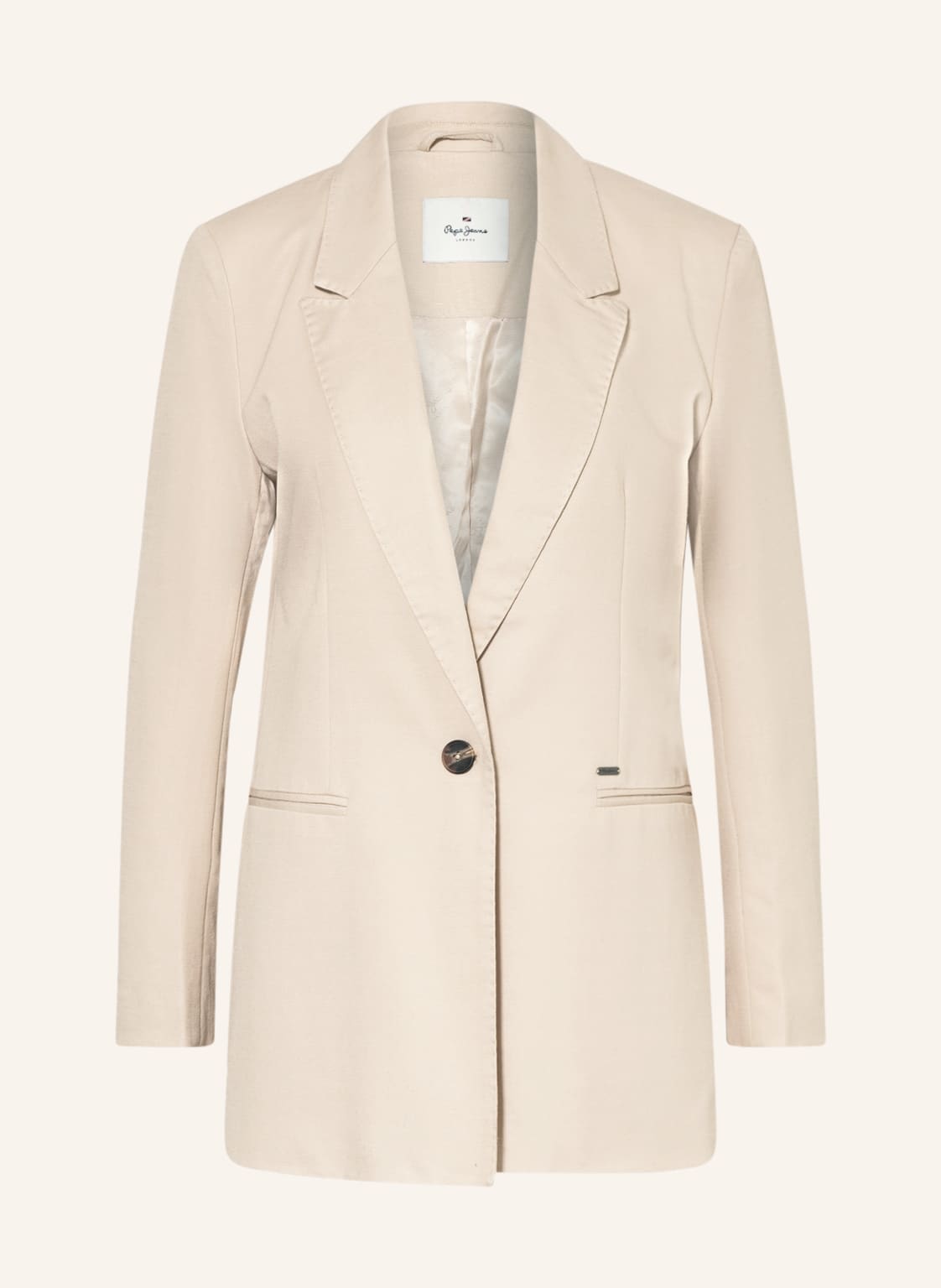 Image of Pepe Jeans Piqué-Blazer Phoebe grau