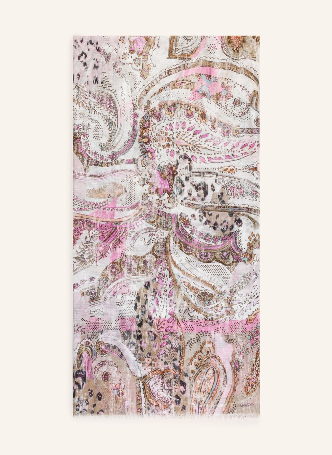 Image of Marc Cain Schal Mit Leinen weiss