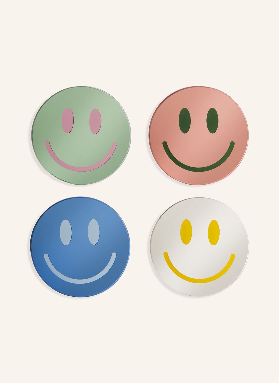 Image of &K Amsterdam 4er-Set Untersetzer Smile gruen