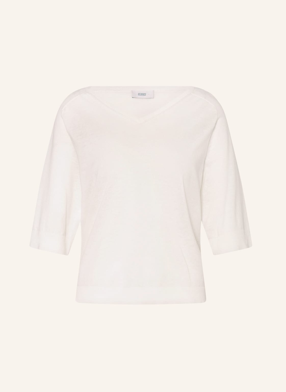 Image of Closed Pullover Mit 3/4-Arm weiss