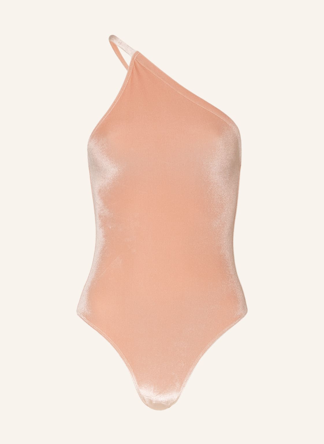 Image of Filippa K One-Shoulder-Badeanzug Aus Samt rosa