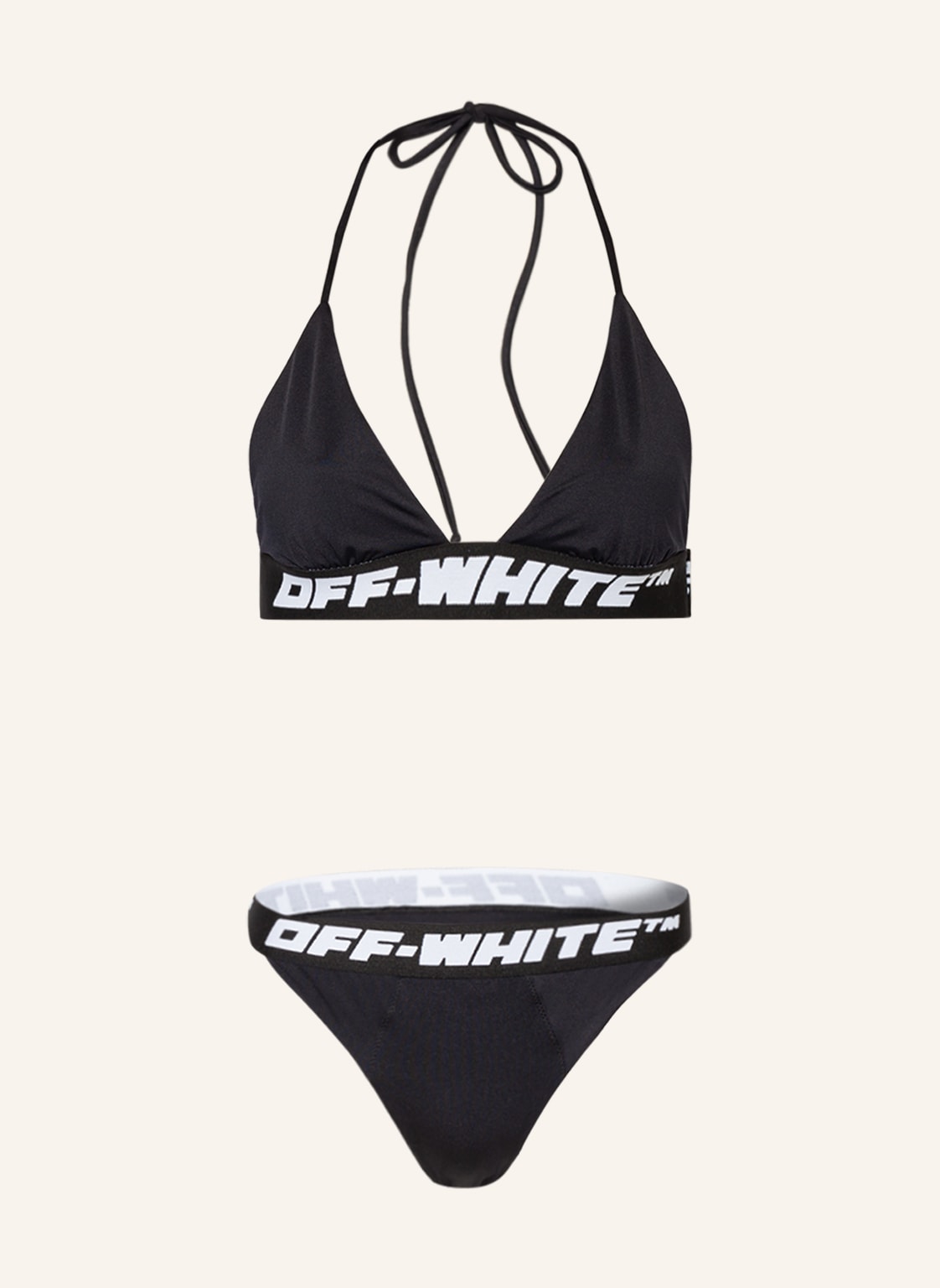 Image of Off-White Triangel-Bikini schwarz