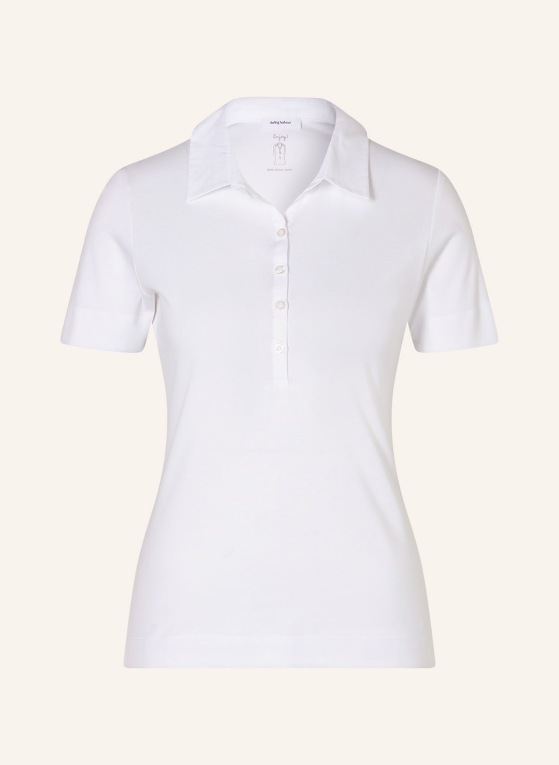 Image of Darling Harbour Jersey-Poloshirt weiss