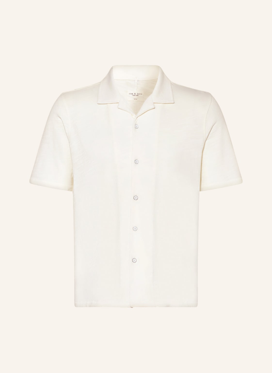 Image of Rag & Bone Resorthemd Avery Comfort Fit Aus Jersey weiss