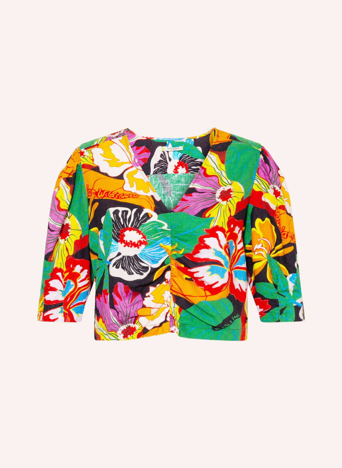 Image of Scotch & Soda Cropped-Blusenshirt Mit Leinen gruen