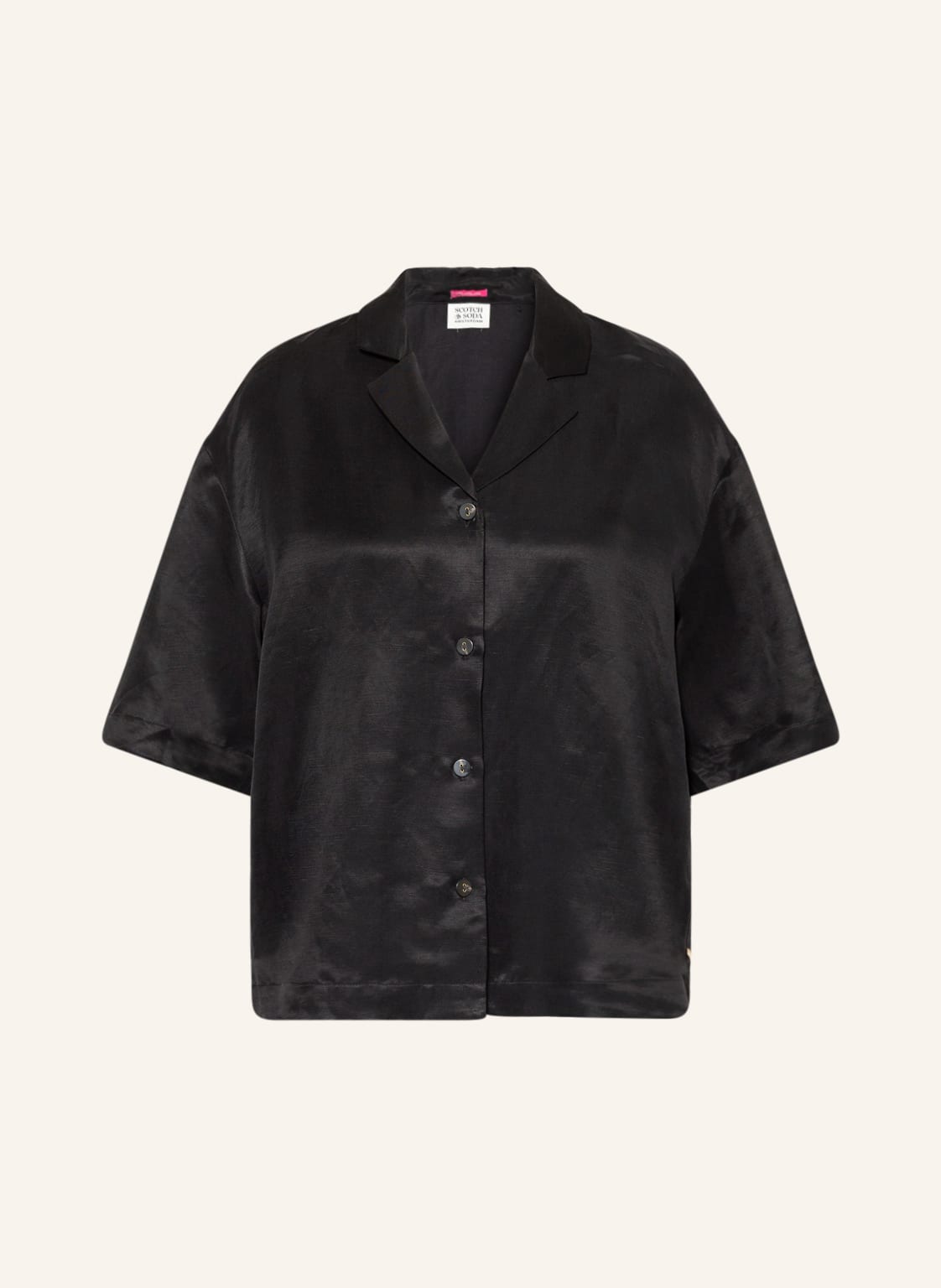 Image of Scotch & Soda Bluse Mit Leinen schwarz