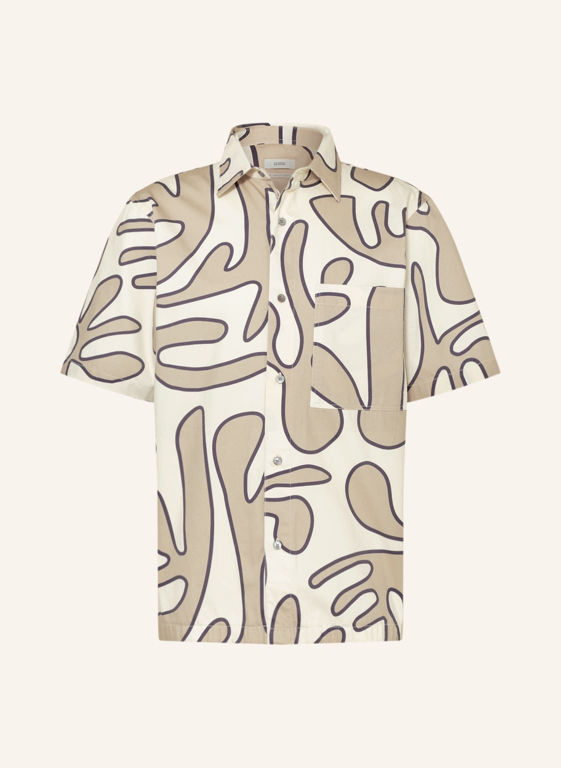 Image of Closed Kurzarm-Hemd Relaxed Fit weiss