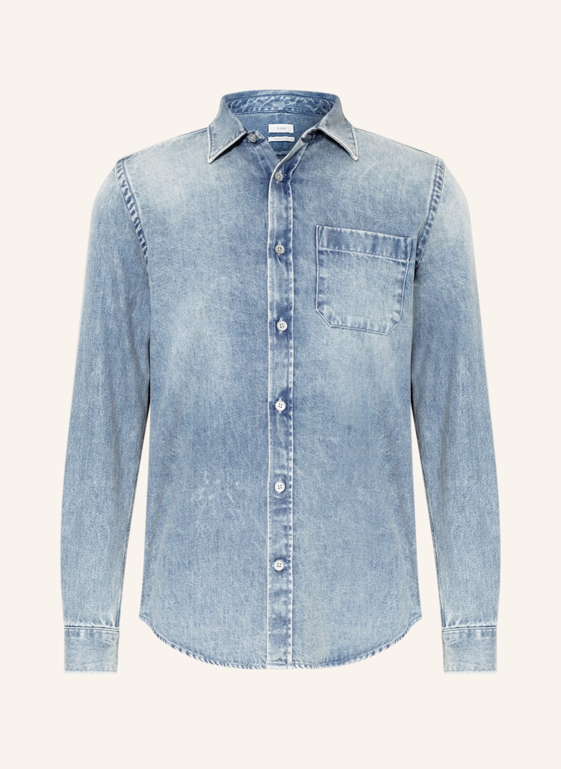 Image of Closed Jeanshemd Regular Fit blau