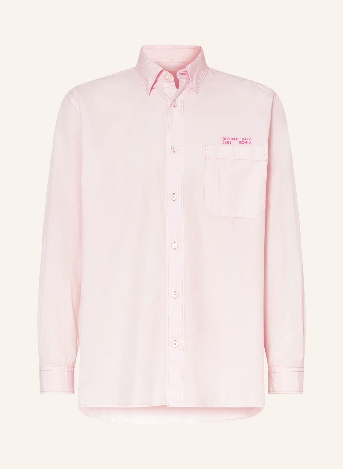 Image of Closed Hemd Comfort Fit pink