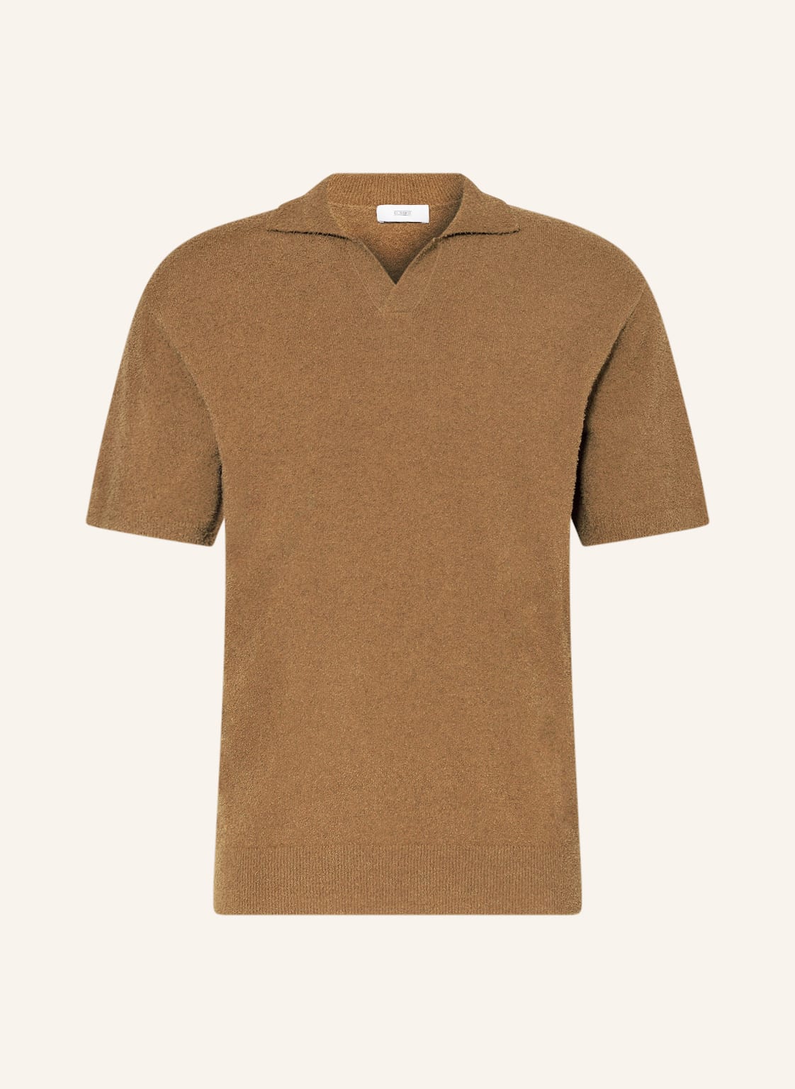 Image of Closed Strick-Poloshirt braun
