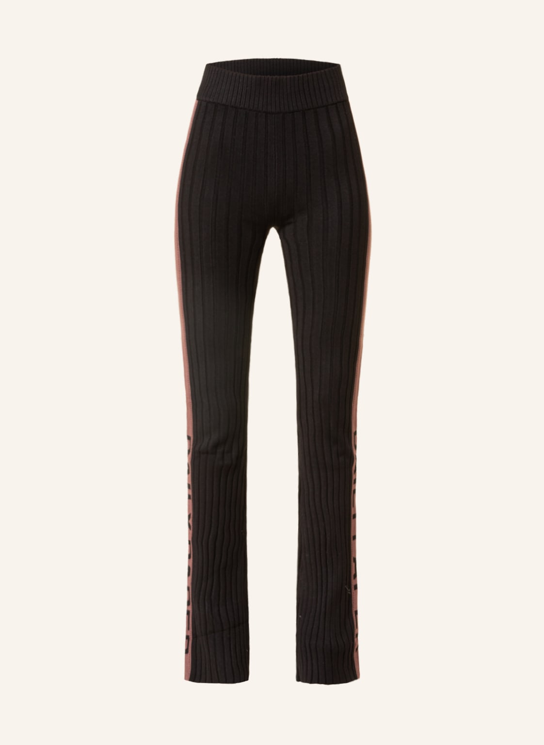 Image of Daily Paper Strickleggings Holeigh Mit Galonstreifen schwarz