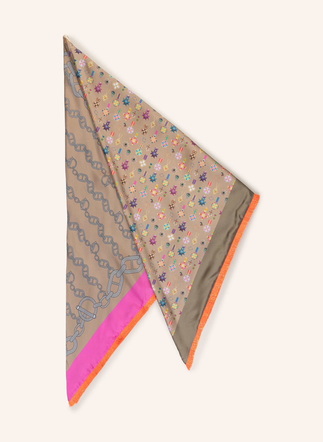 Image of Mucho Gusto Dreieckstuch St. Tropez Aus Seide beige