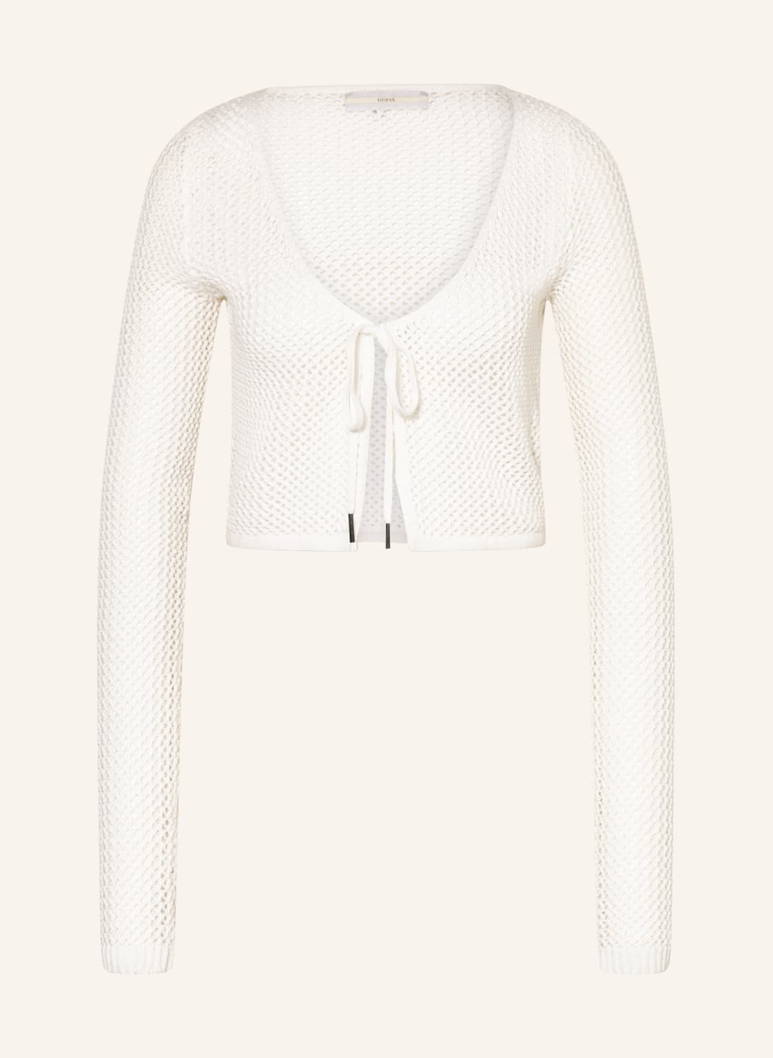 Image of Guess Cropped-Strickjacke weiss