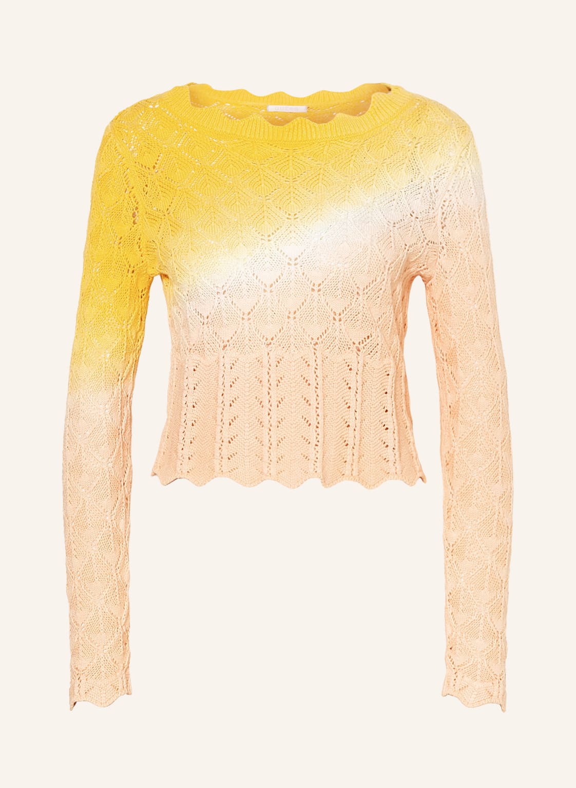 Image of Guess Cropped-Pullover Abby gelb