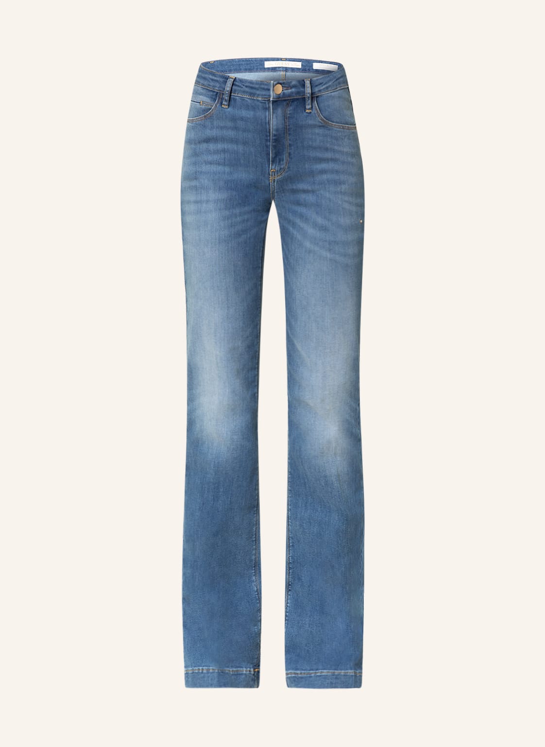 Image of Guess Bootcut Jeans Sexy Boot Mit Schmucksteinen blau