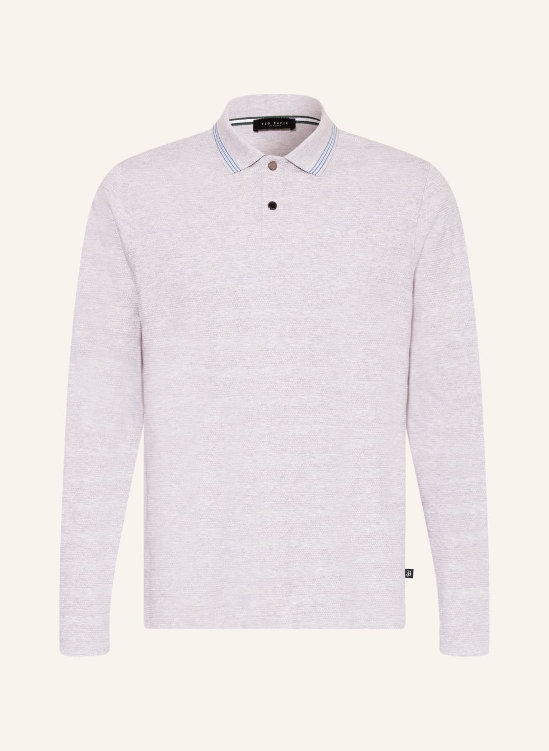 Image of Ted Baker Strick-Poloshirt Penine grau