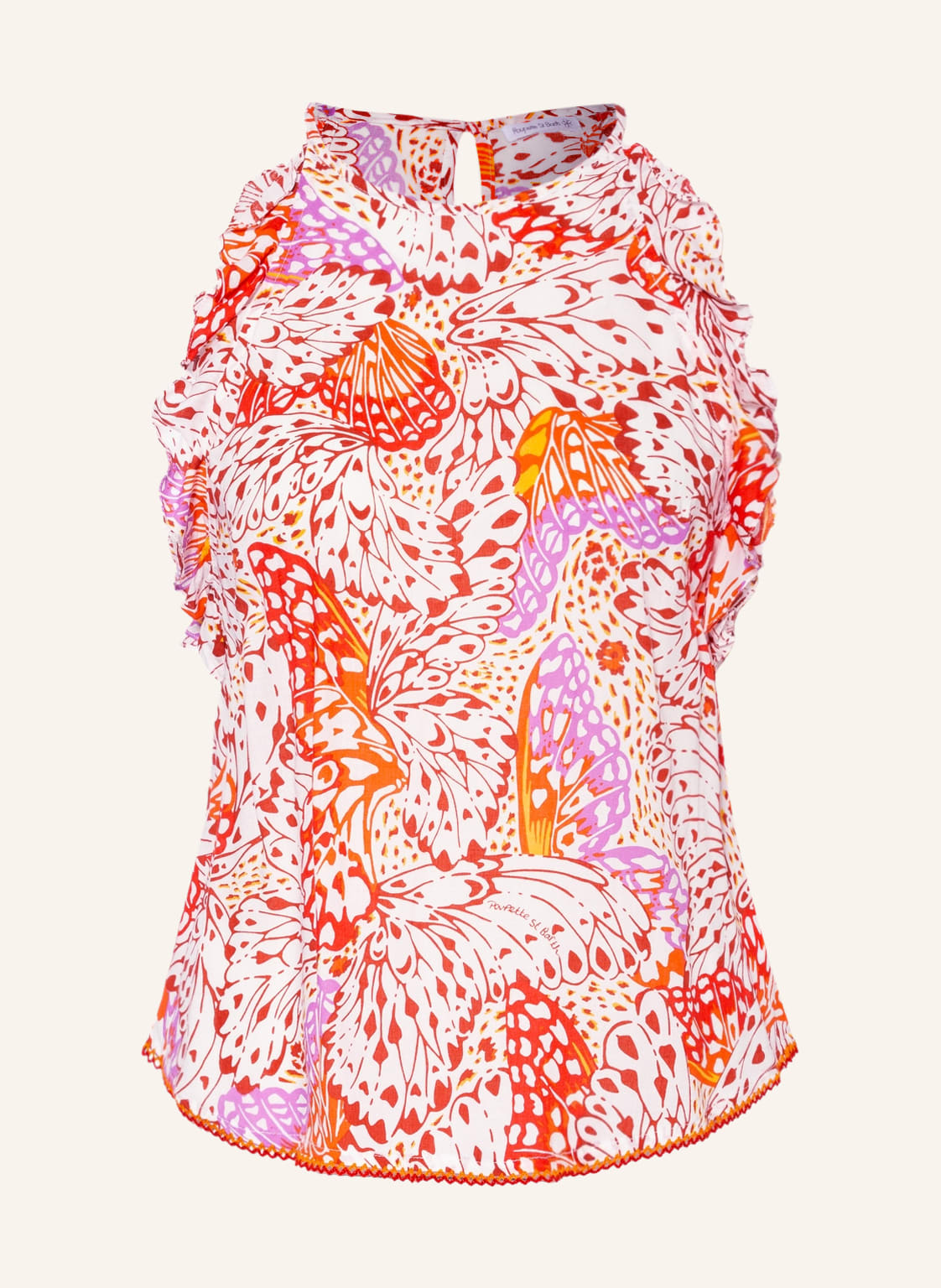 Image of Poupette St Barth Top Alida orange
