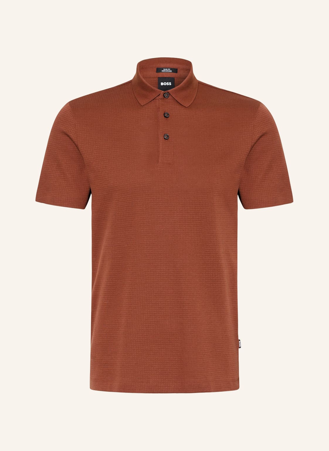 Image of Boss Jersey-Poloshirt Pitton braun