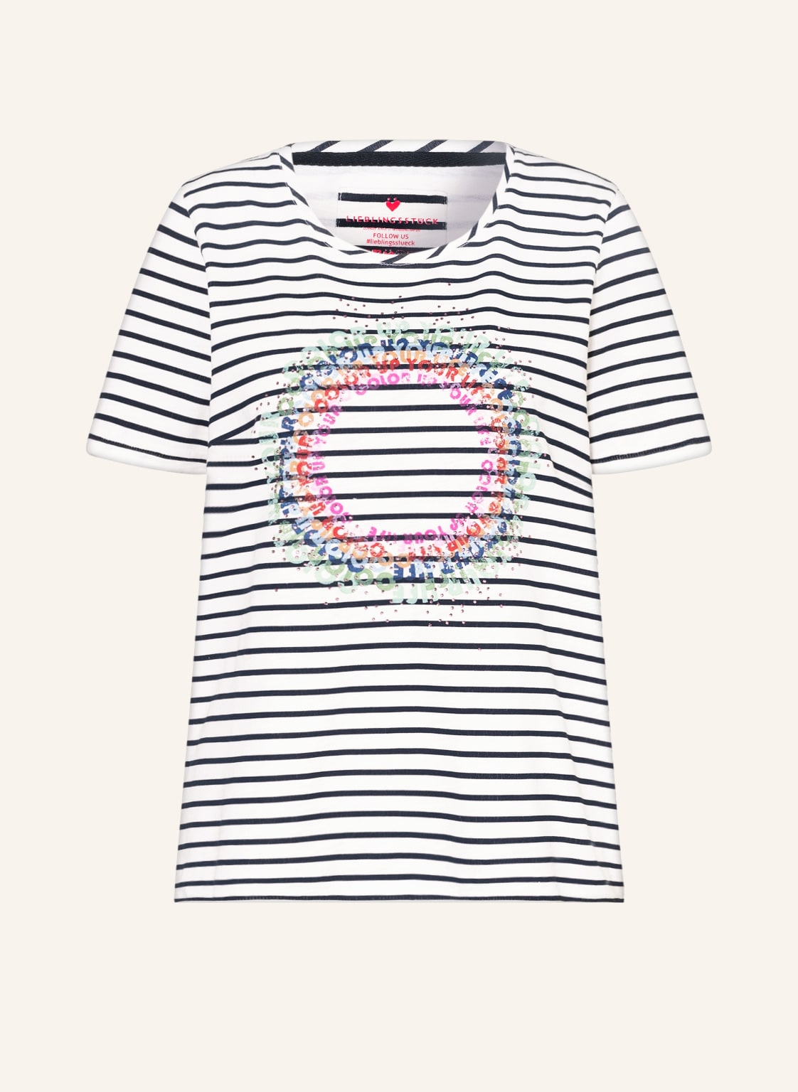 Image of Lieblingsstück T-Shirt Deikel Mit Schmucksteinen blau