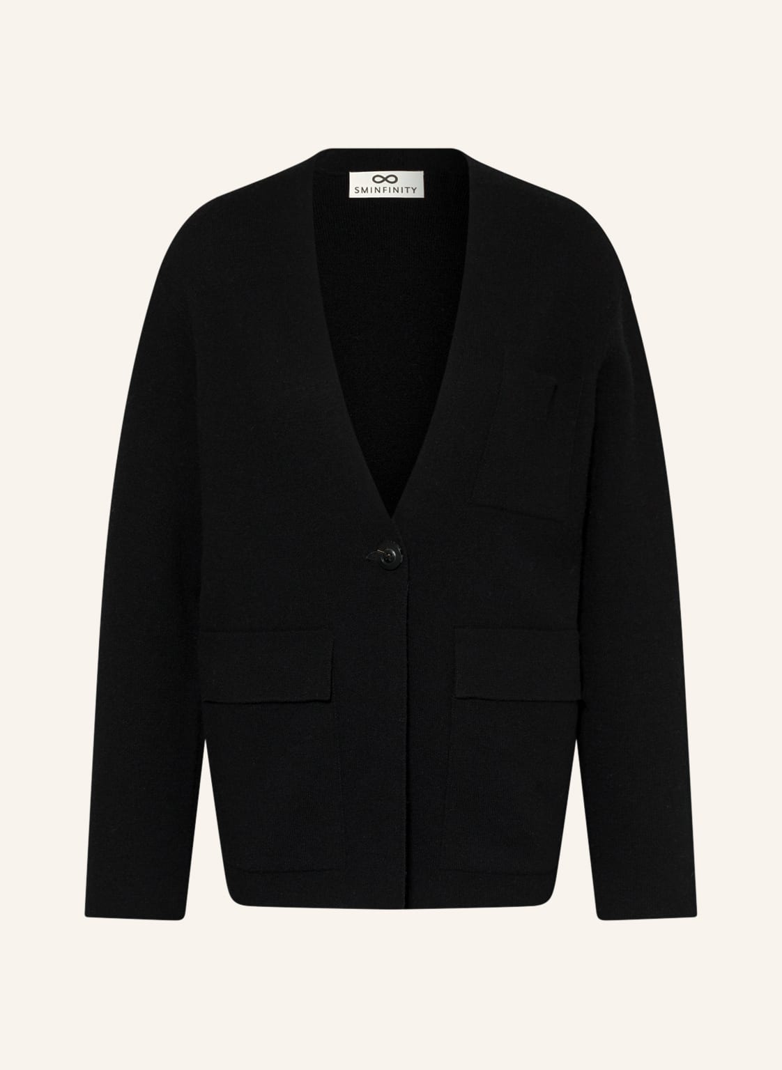 Image of Sminfinity Oversized-Strickjacke Mit Cashmere schwarz