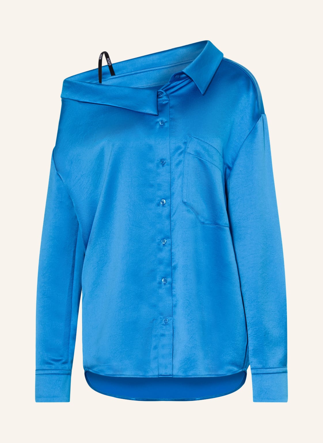Image of Hugo One-Shoulder-Hemdbluse Exy blau
