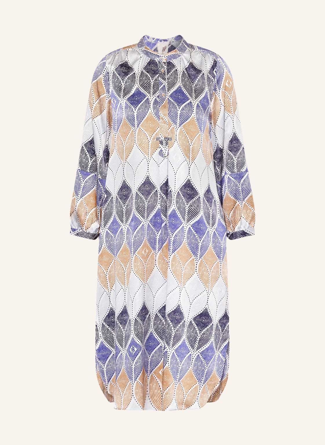 Image of Friendly Hunting Seidenkleid Mit 3/4-Arm blau