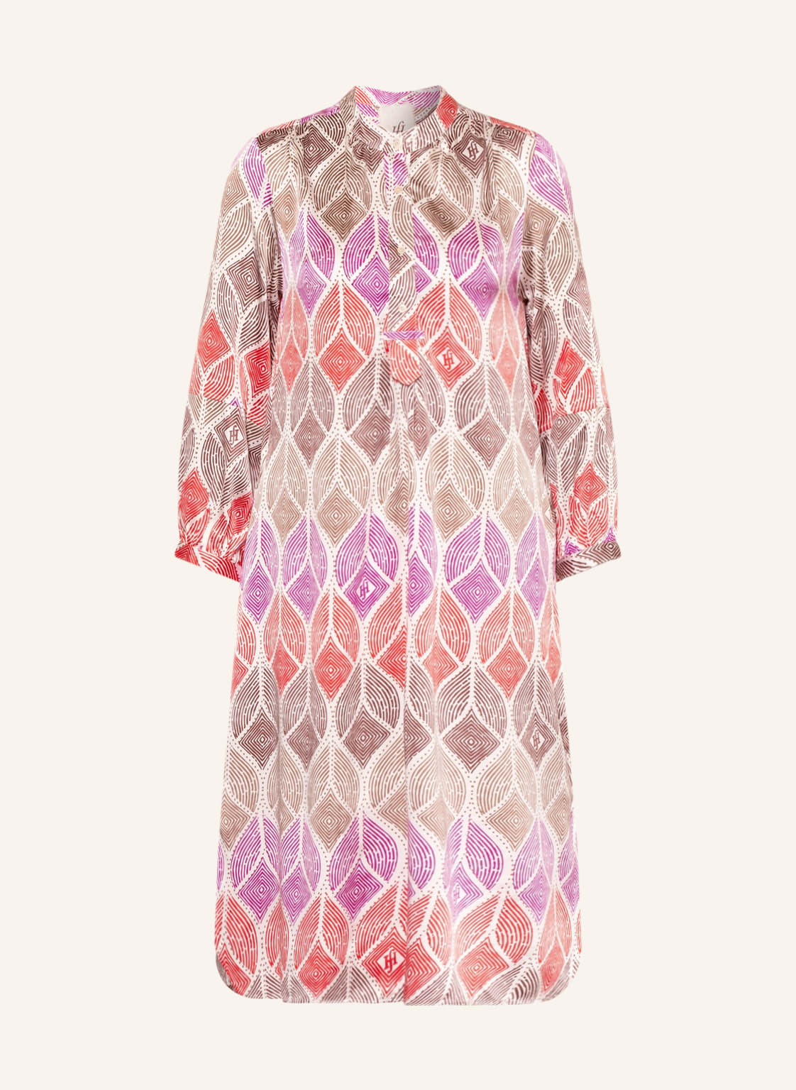 Image of Friendly Hunting Seidenkleid Mit 3/4-Arm pink