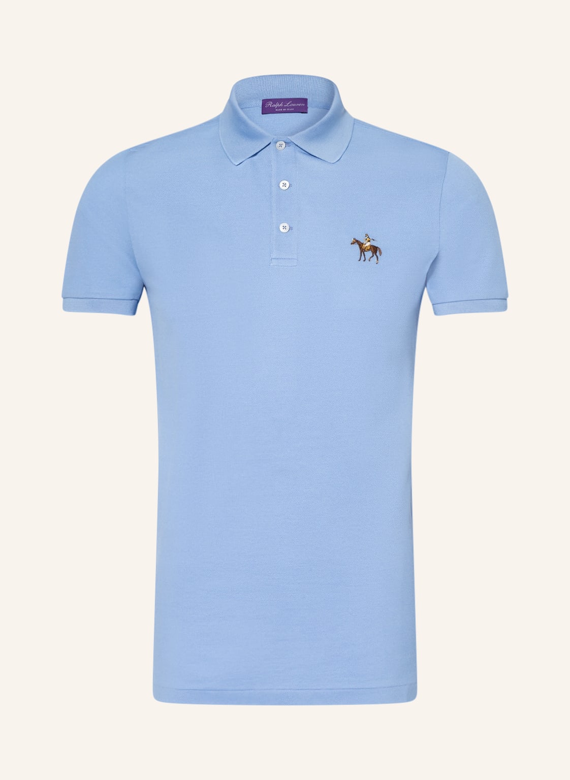 Image of Ralph Lauren Purple Label Piqué-Poloshirt blau