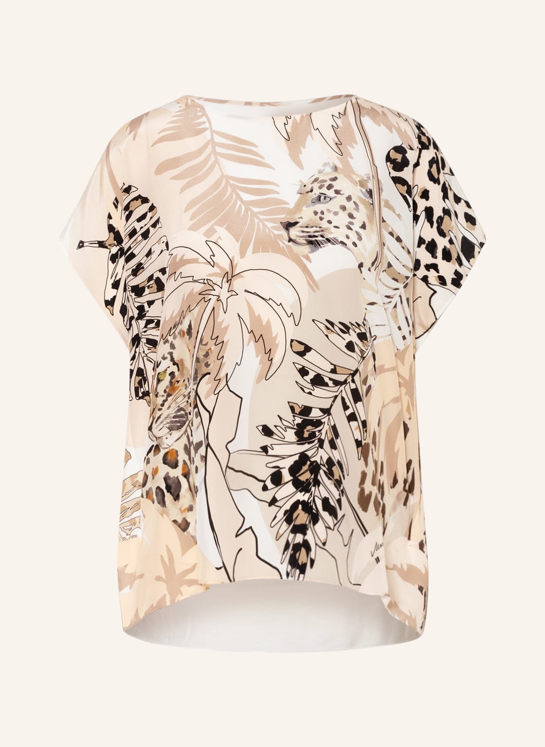 Image of Marc Cain Blusentop Im Materialmix Mit Seide weiss