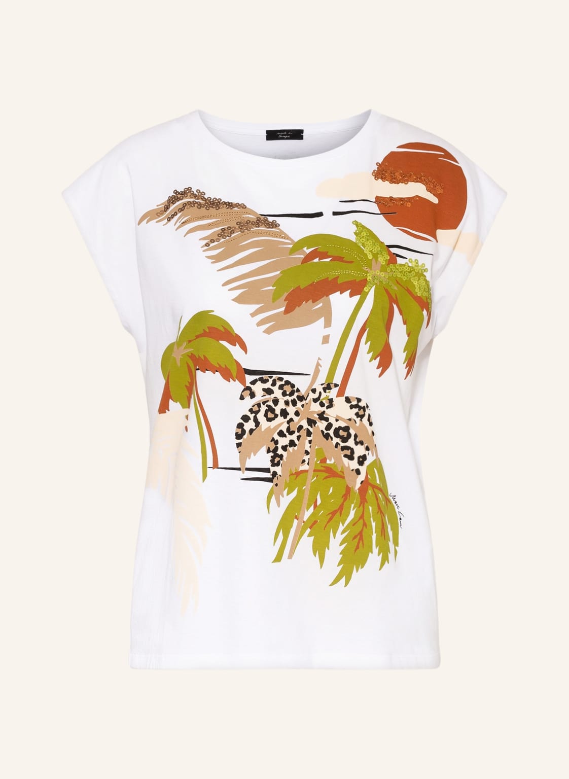 Image of Marc Cain T-Shirt Mit Pailletten weiss