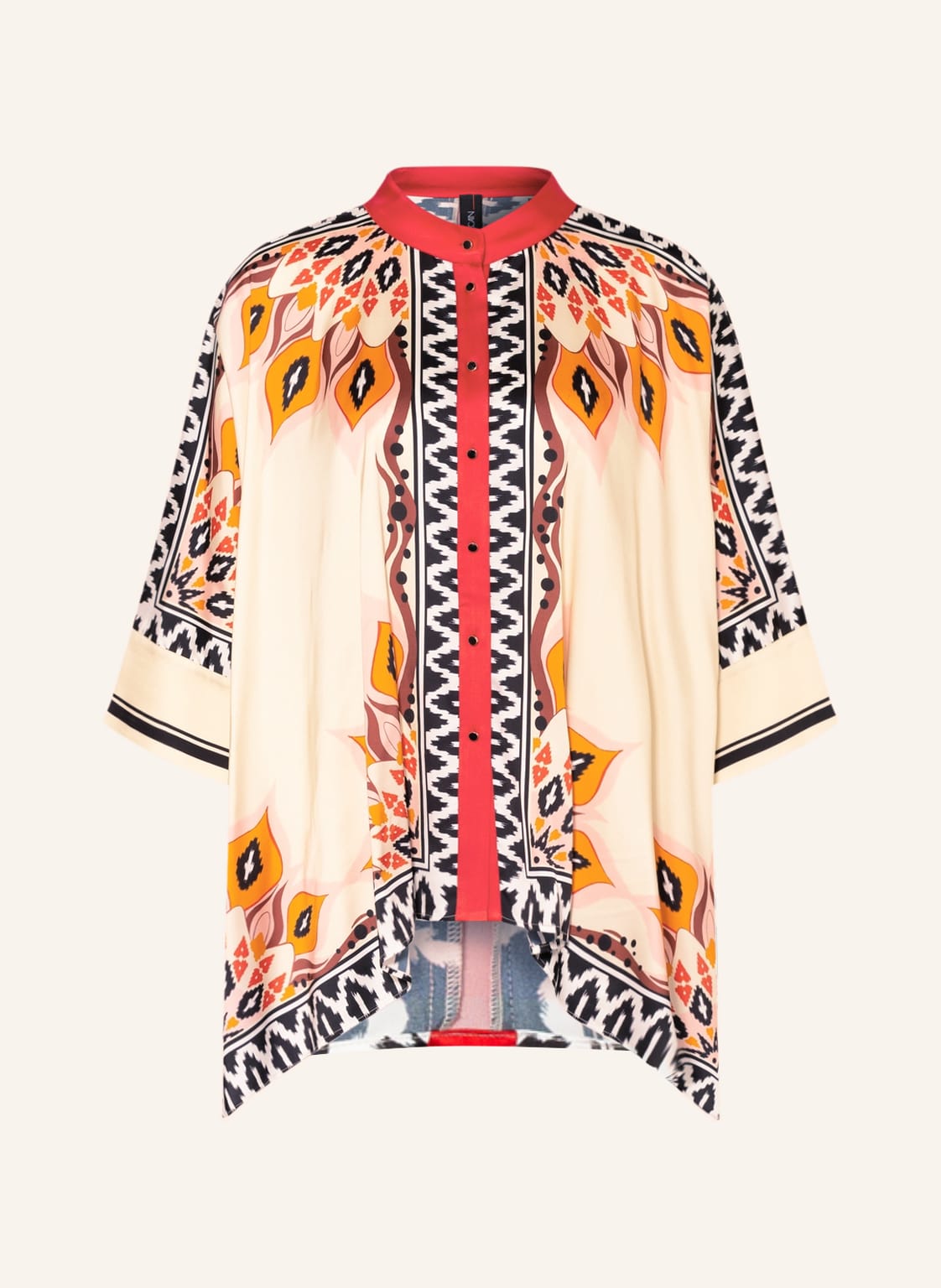 Image of Marc Cain Oversized-Bluse Aus Satin beige