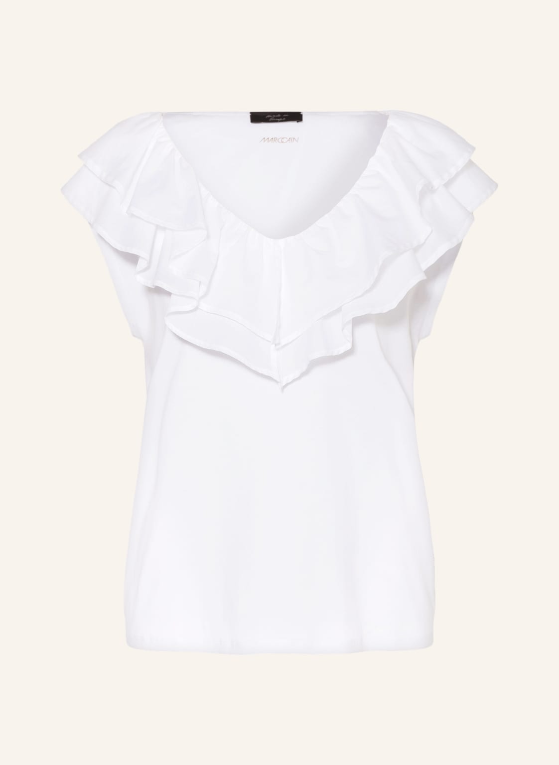 Image of Marc Cain Top Mit Rüschen weiss