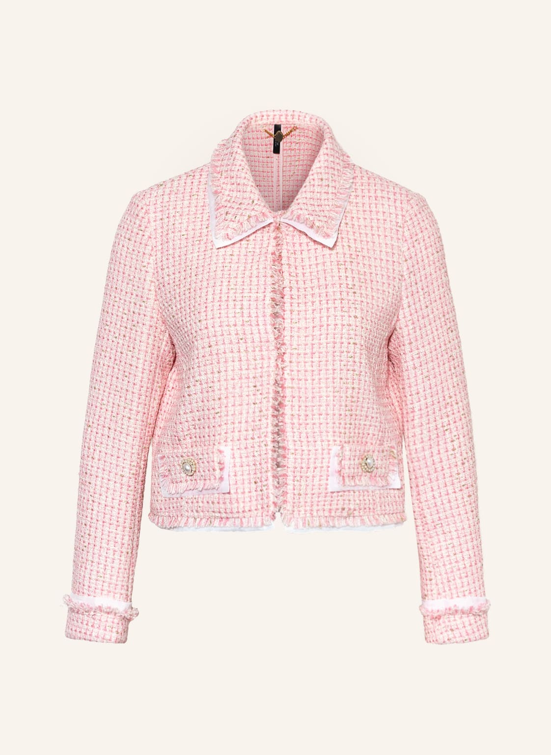 Image of Marc Cain Tweed-Blazer Mit Seide rosa