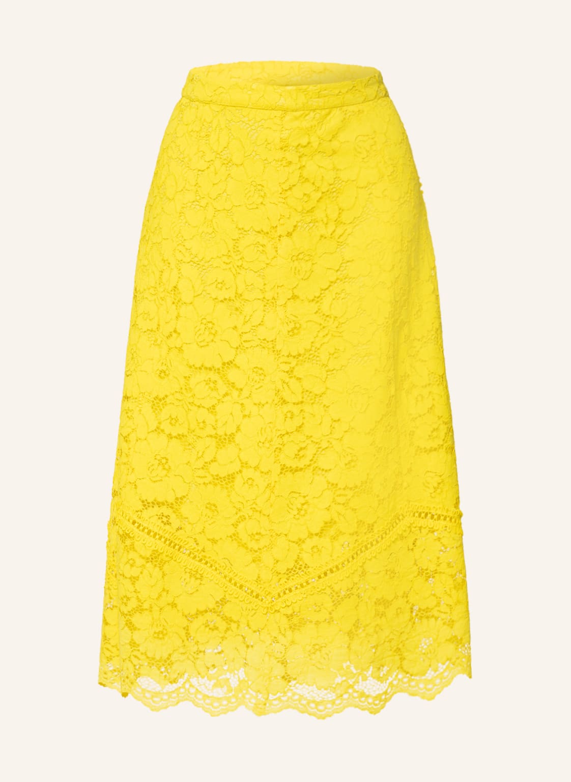 Image of Marc Cain Rock Mit Spitze gelb