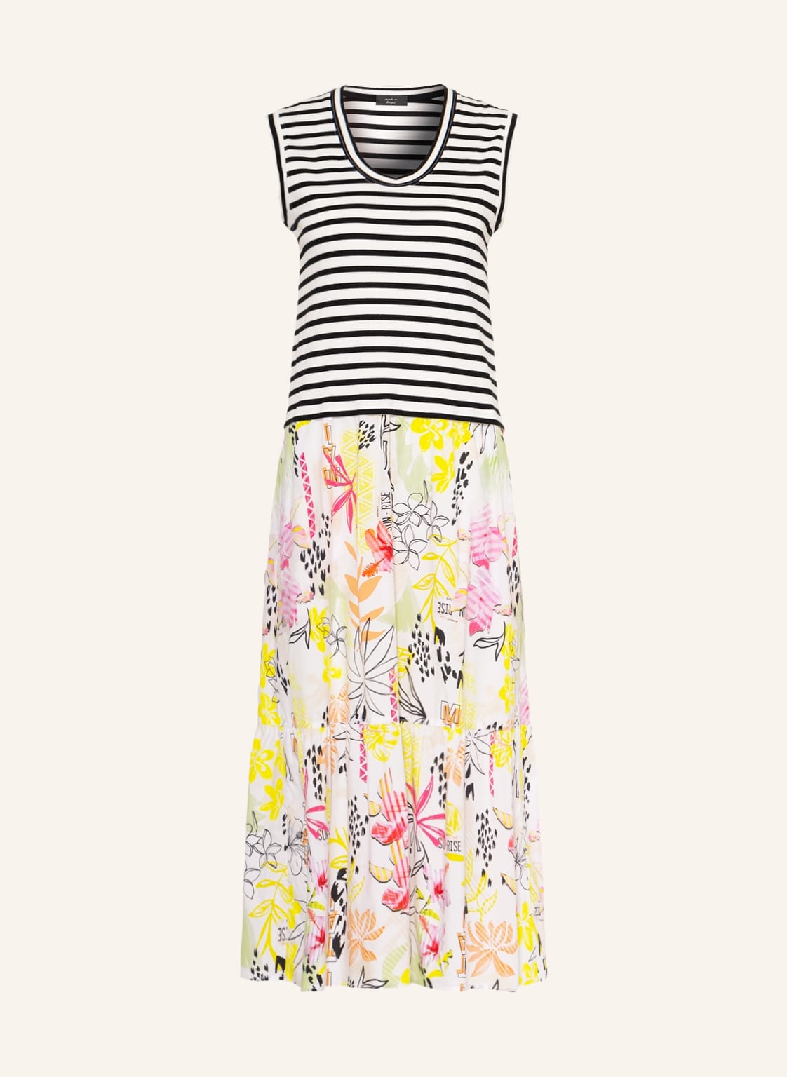 Image of Marc Cain Kleid Im Materialmix schwarz