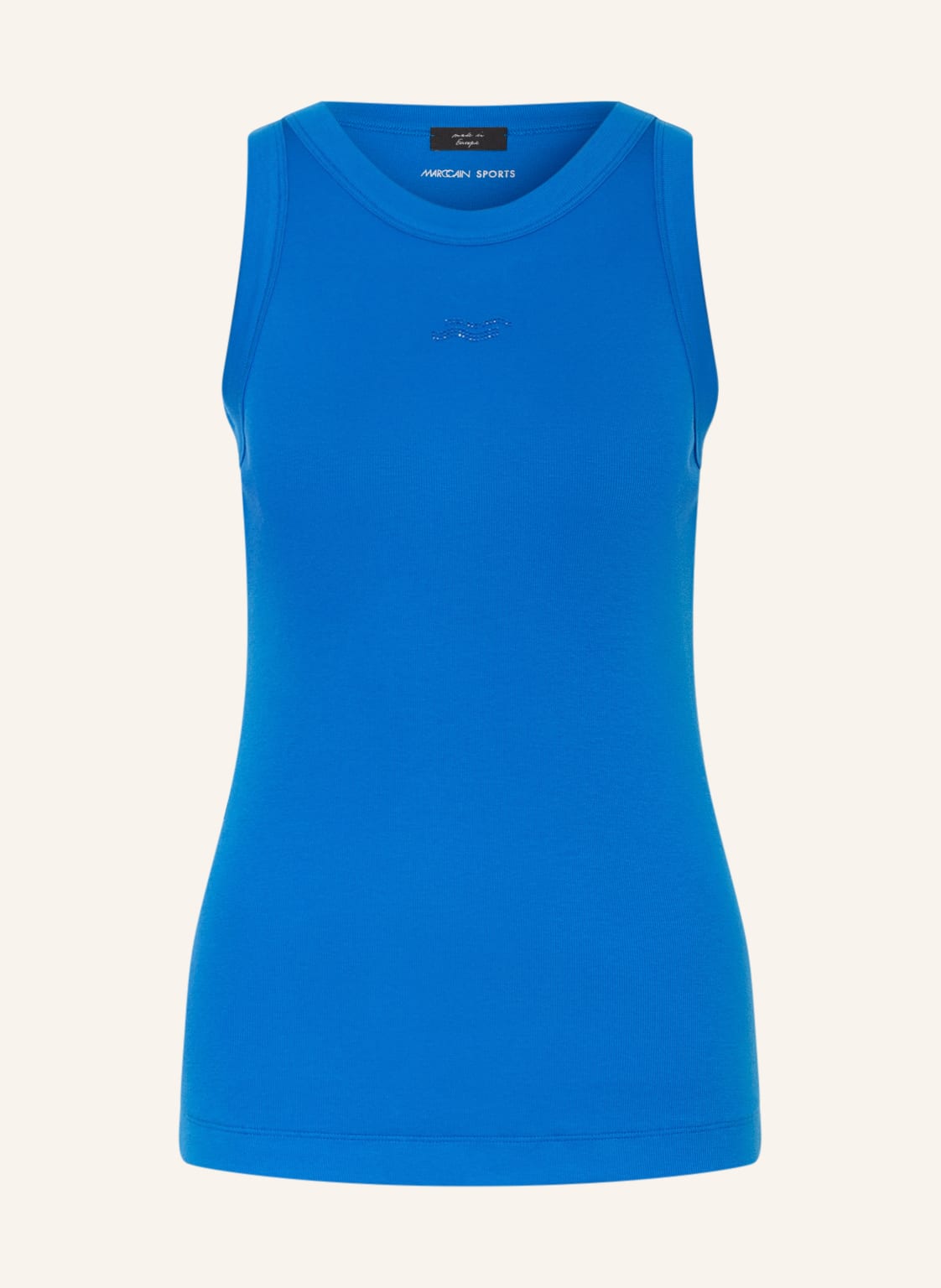 Image of Marc Cain Top Mit Schmucksteinen blau