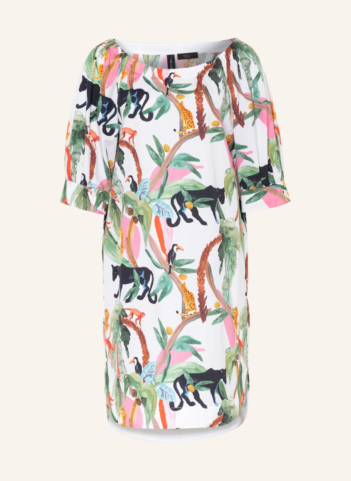 Image of Marc Cain Off-Shoulder-Kleid Mit 3/4-Arm weiss