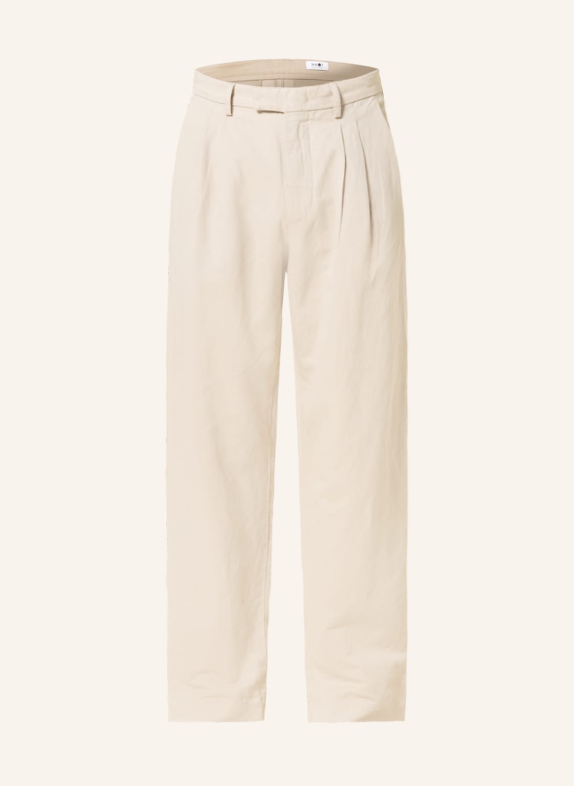 Image of nn07 Chino Fritz Tapered Fit Mit Leinen beige