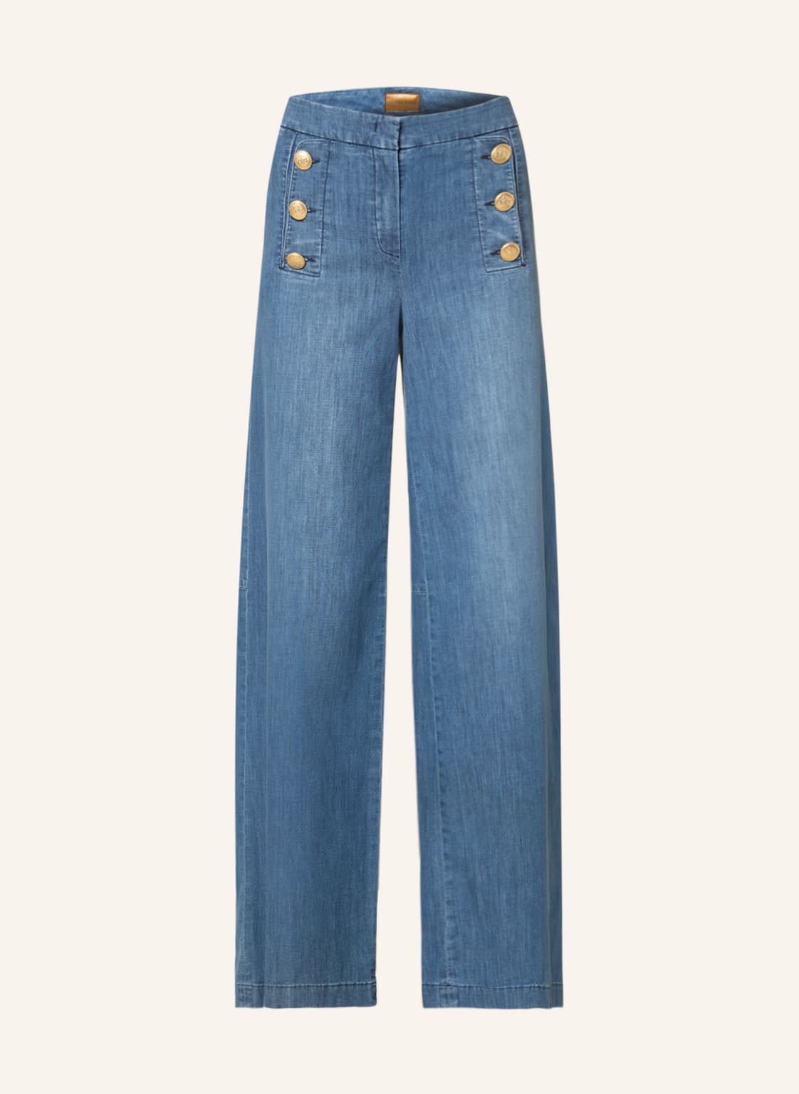 Image of Seductive Marlenehose Bridget In Jeansoptik blau