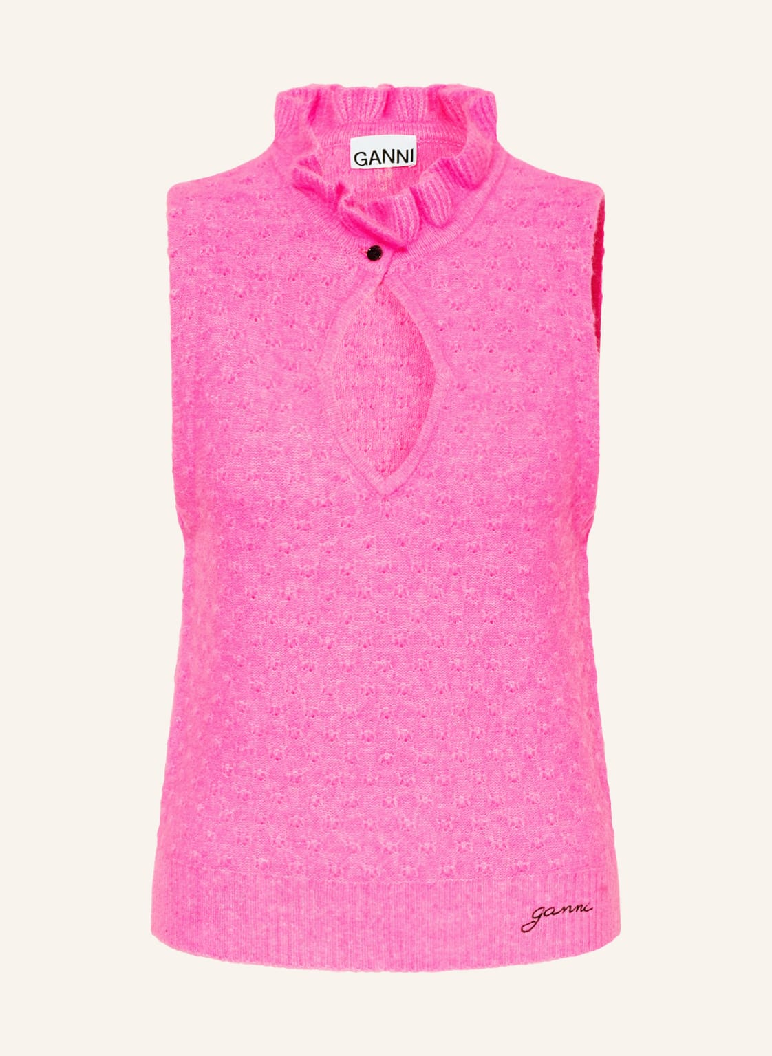 Image of Ganni Pullunder Mit Alpaka pink