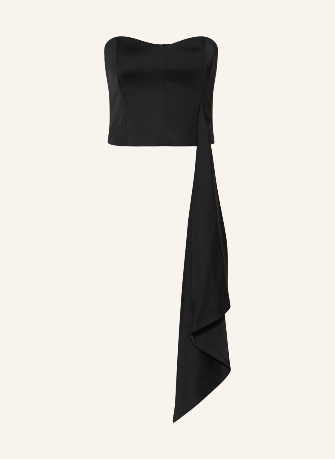 Image of Gestuz Cropped-Top Niliagz Aus Satin schwarz