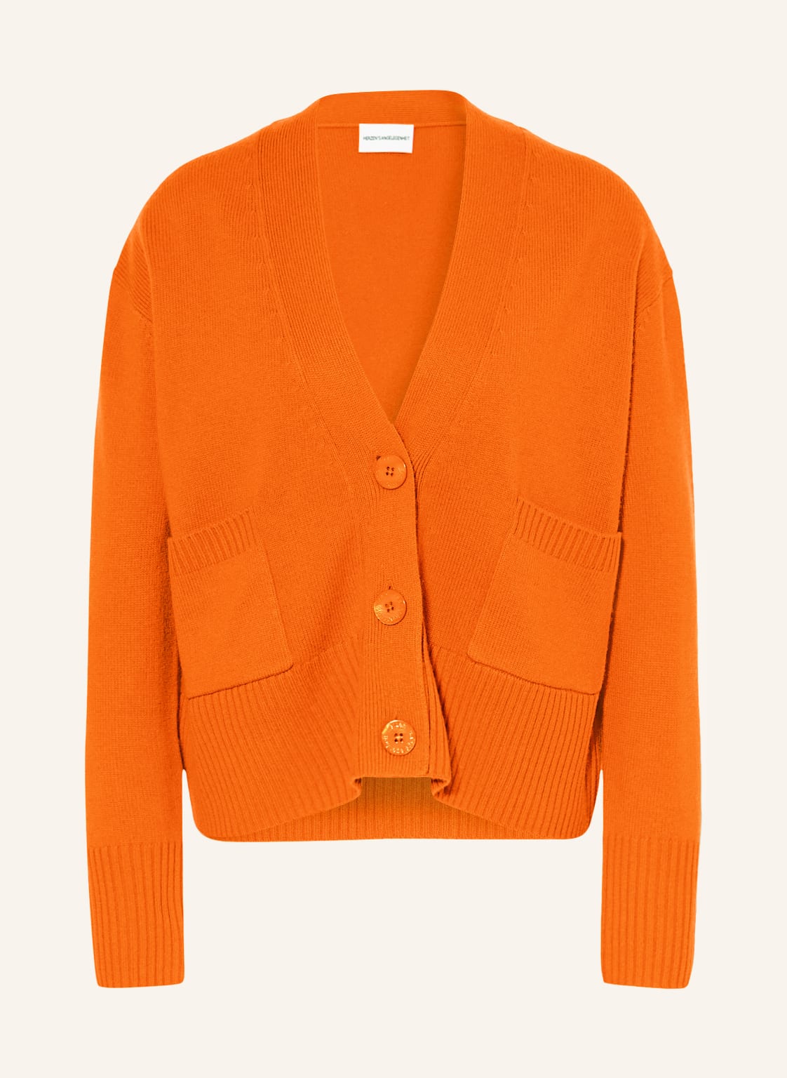 Image of Herzen's Angelegenheit Strickjacke Mit Cashmere orange