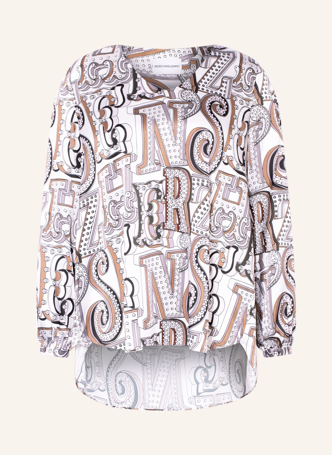 Image of Herzen's Angelegenheit Blusenshirt Aus Seide beige