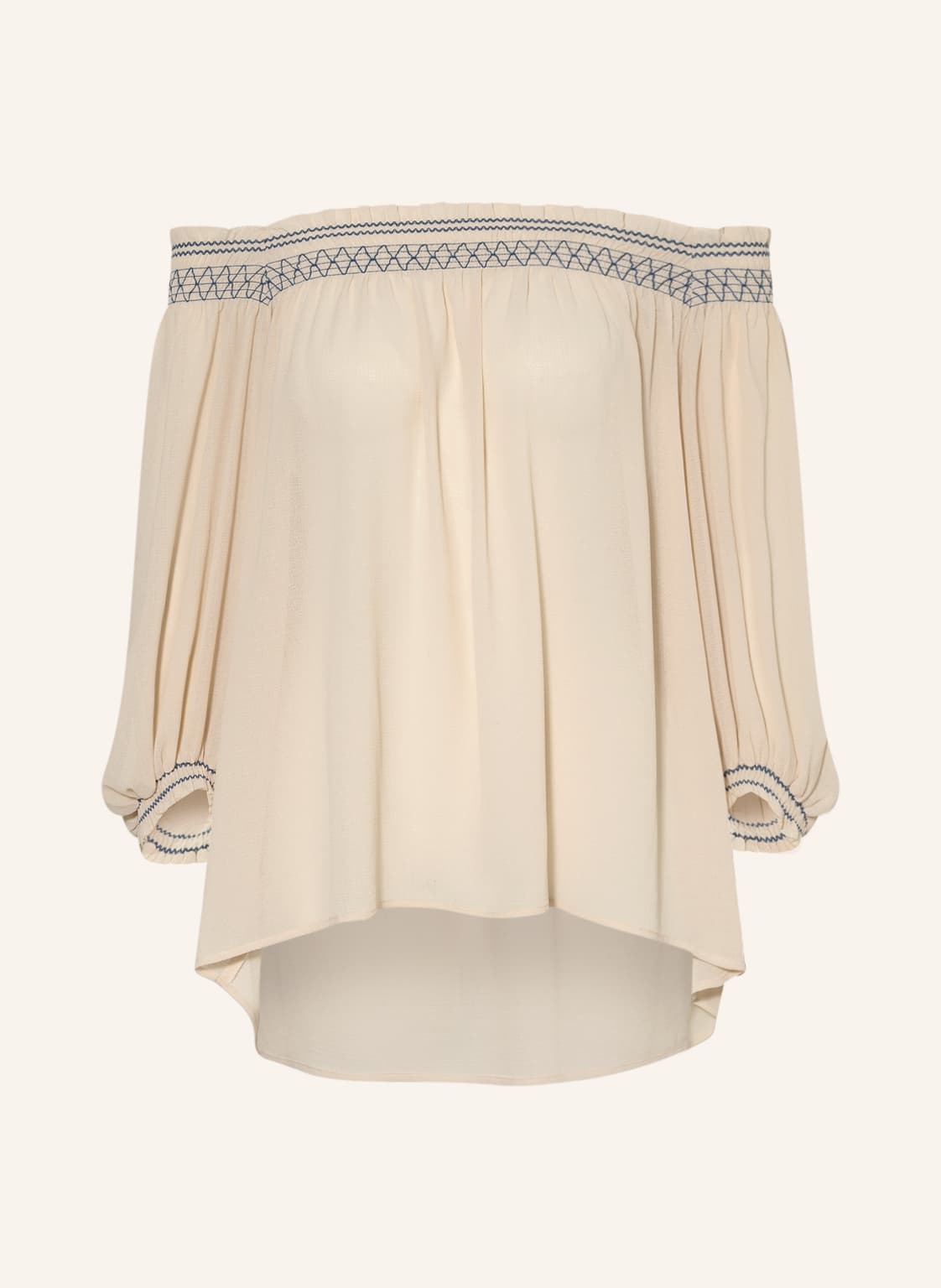 Image of See By Chloé Blusenshirt Georgette Mit Rüschen Und 3/4-Arm weiss