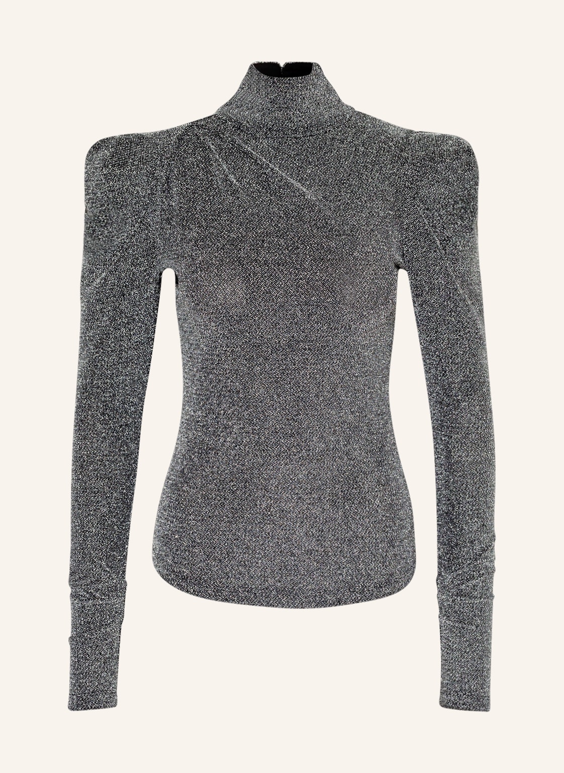 Image of Isabel Marant Étoile Longsleeve Baiola Mit Glitzergarn silber