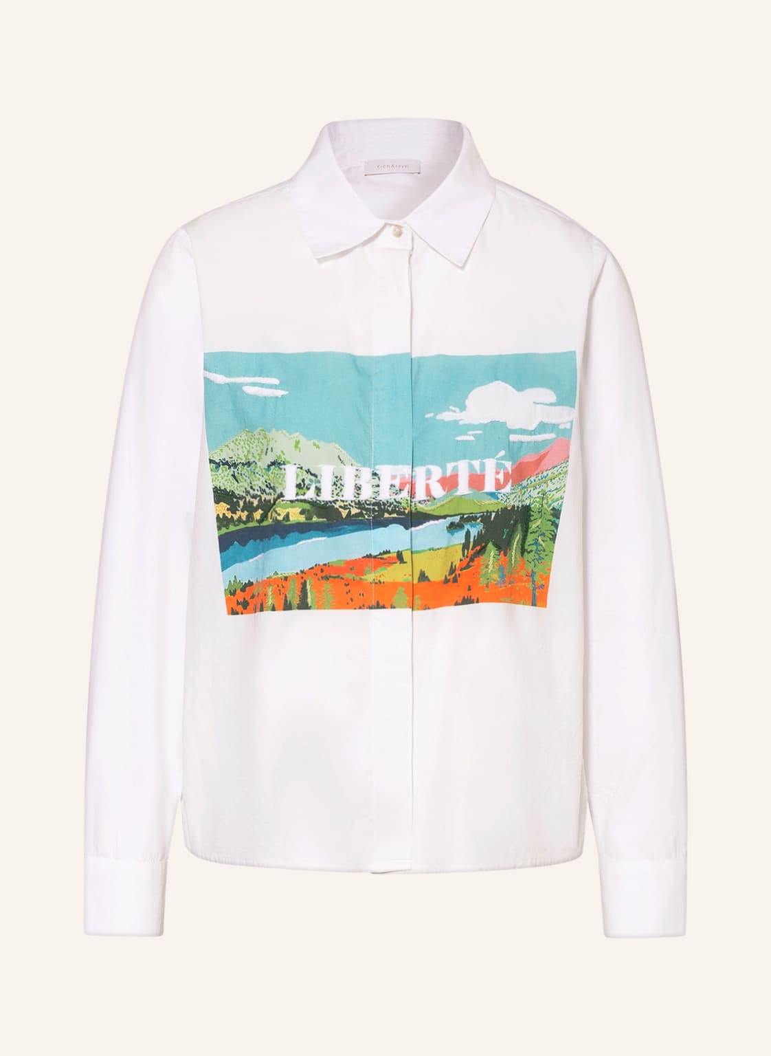 Image of Rich&Royal Hemdbluse Mit Stickerei weiss