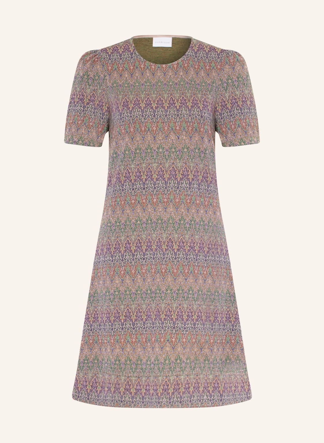 Image of Rich&Royal Strickkleid Mit Glitzergarn violett