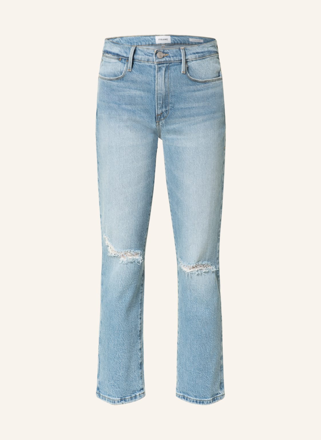 Image of Frame Denim 7/8-Jeans Le High Straight weiss